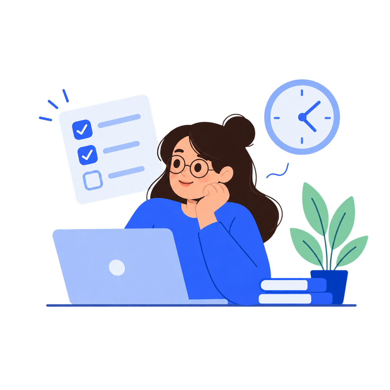 Репетитор работает за ноутбуком